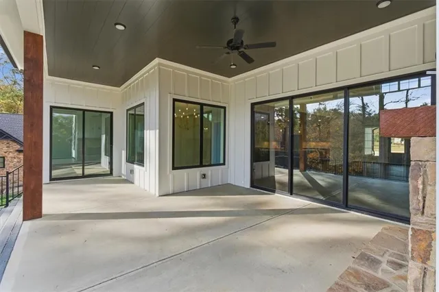 a spacious bathroom with a tub and shower