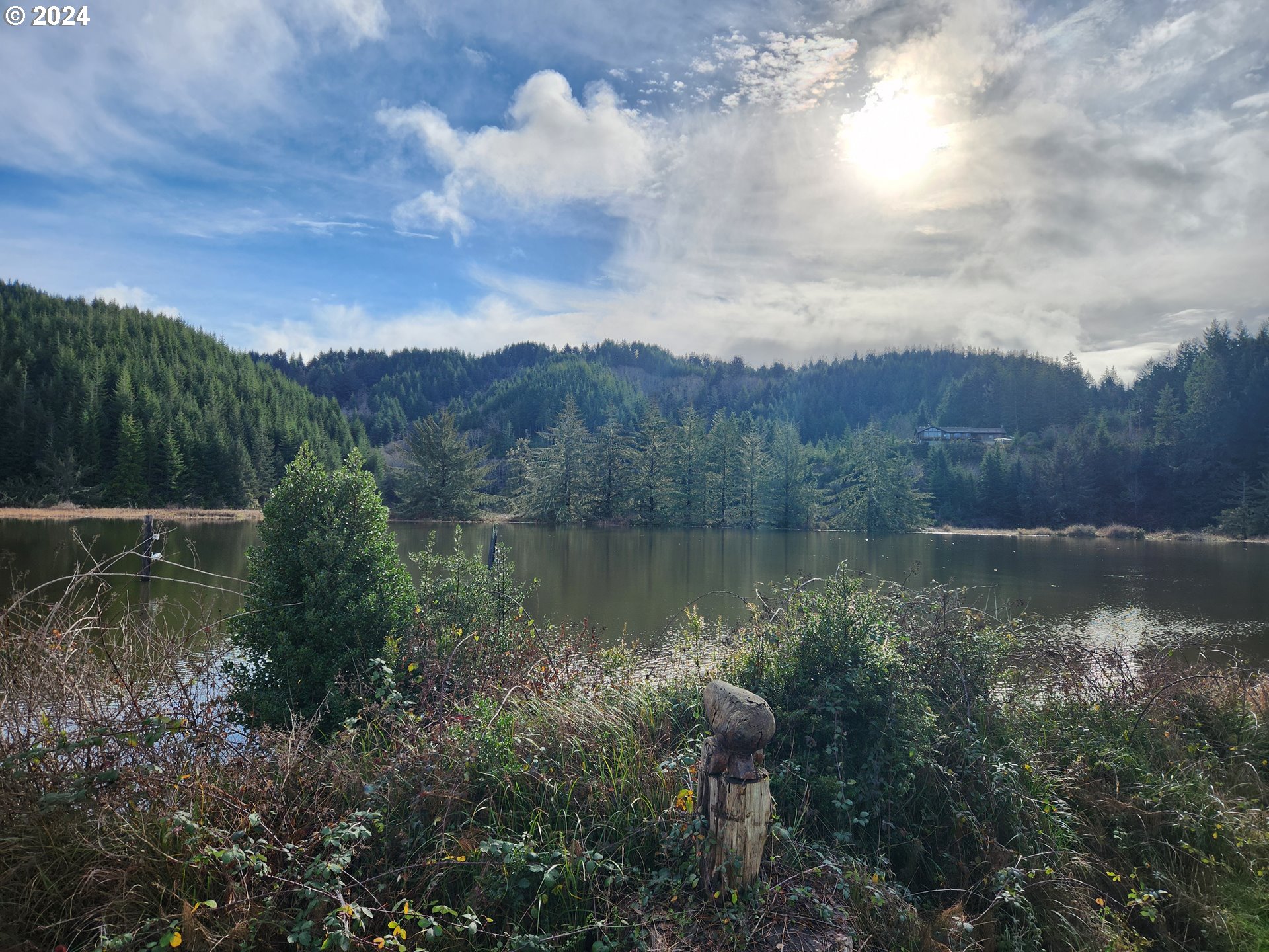 100 River Bend Road, Unit 36 Reedsport, OR 97467 - Photo 9 of 38 a view of a lake in between two of trees