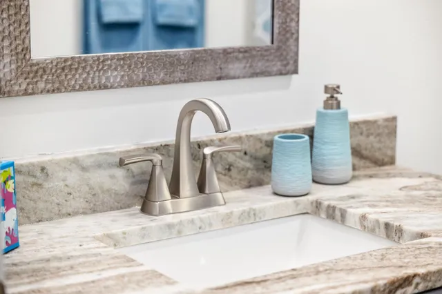 a view of a yard with palm trees