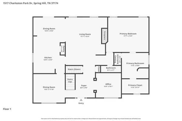 $815,000 | 1517 Charleston Park Drive, Spring Hill, TN 37174