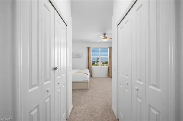 a view of a bathroom from the hallway