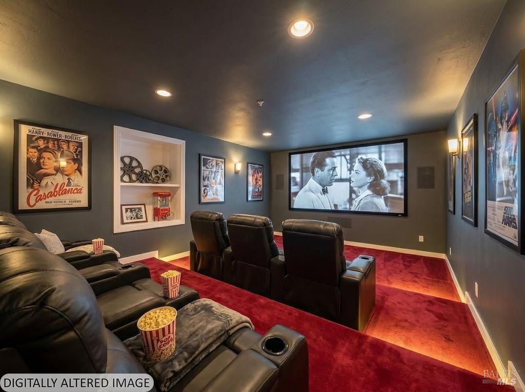 10 Lockton Lane Novato, CA 94945 - Photo 49 of 68 Virtually staged private home theater designed for movies, sports, gaming, and immersive at-home entertainment.