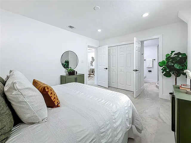 a house view with a garden space