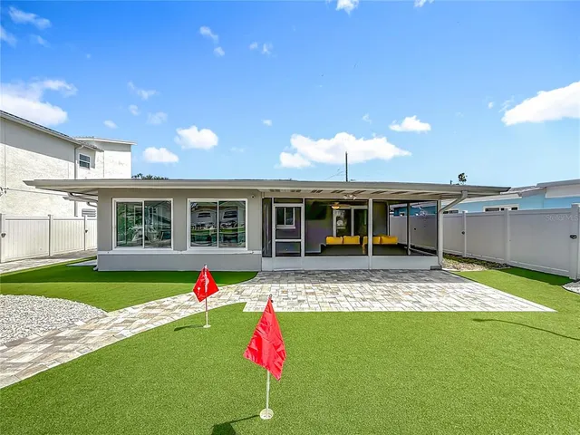 an aerial view of residential building with parking space