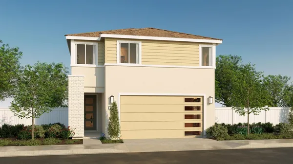 a front view of a house