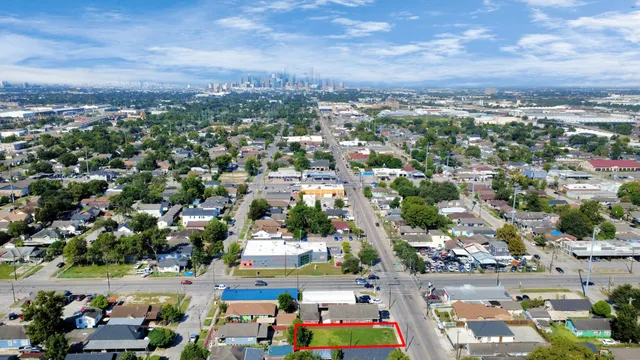 an aerial view of a city