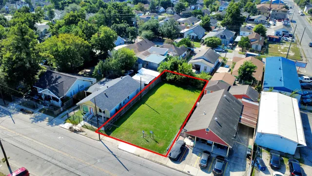 an aerial view of a city