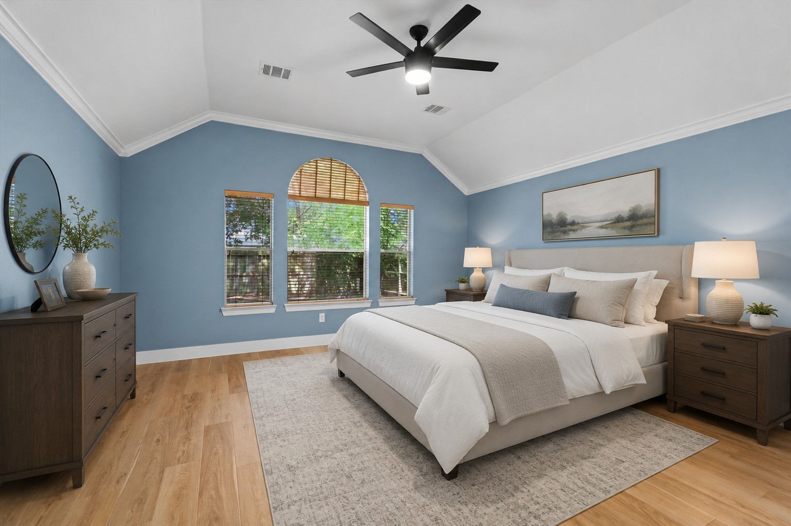 30111 Granum Drive Spring, TX 77386 - Photo 8 of 45 a spacious bedroom with a large bed and a window