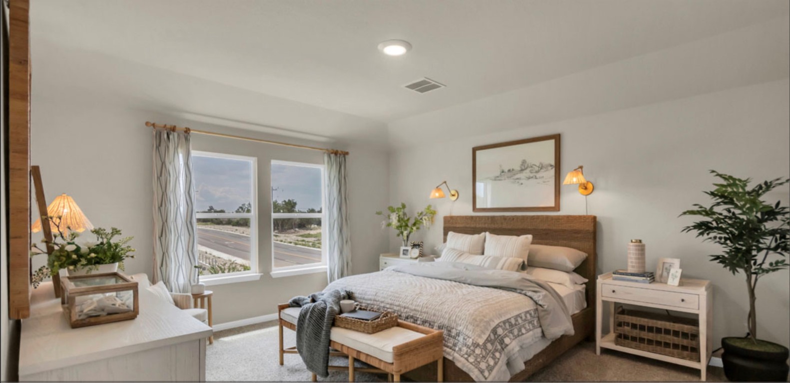 257 Frogmore Loop Kyle, TX 78640 - Photo 13 of 20 a bedroom with a bed and a couch