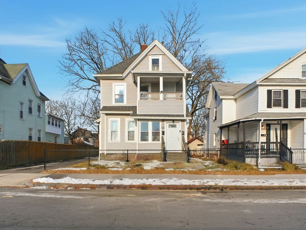 a front view of a house