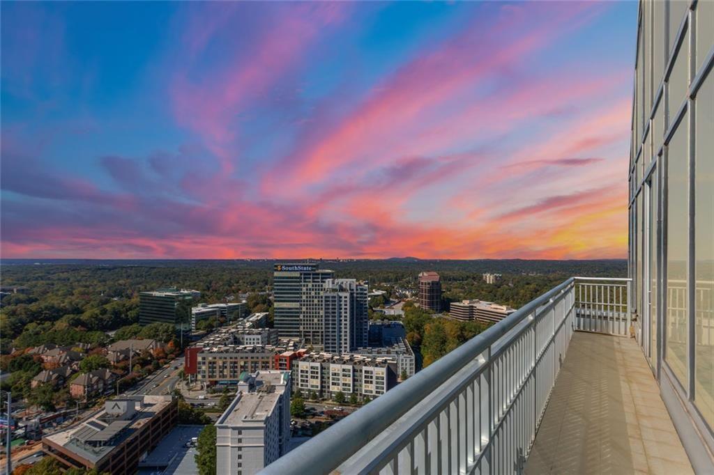 3338 Peachtree Road Northeast, Unit 3501 Atlanta, GA 30326 - Photo 21 of 46 a view of a city from a balcony
