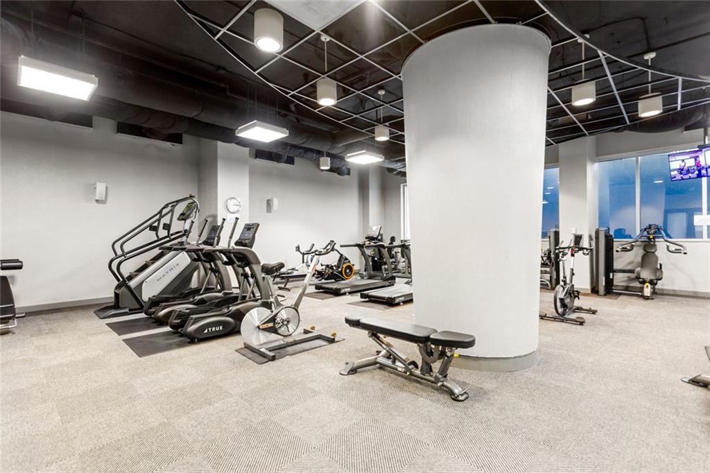3338 Peachtree Road Northeast, Unit 3501 Atlanta, GA 30326 - Photo 45 of 46 a view of a room with gym equipment