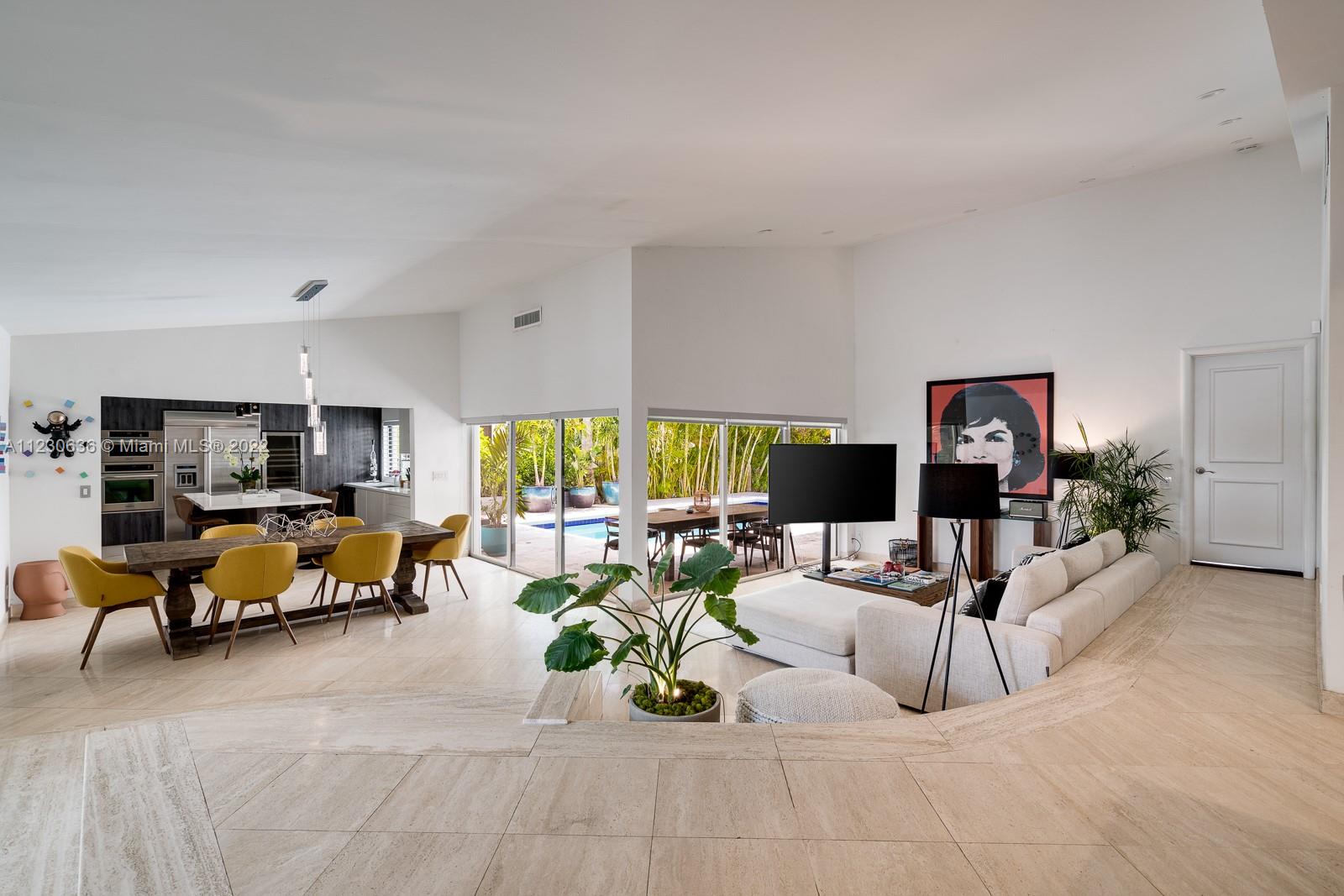 1922 Northeast 119th Road North Miami, FL 33181 - Photo 10 of 42 a living room with furniture and a flat screen tv