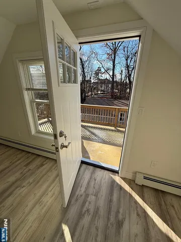 a view of an entryway with a window