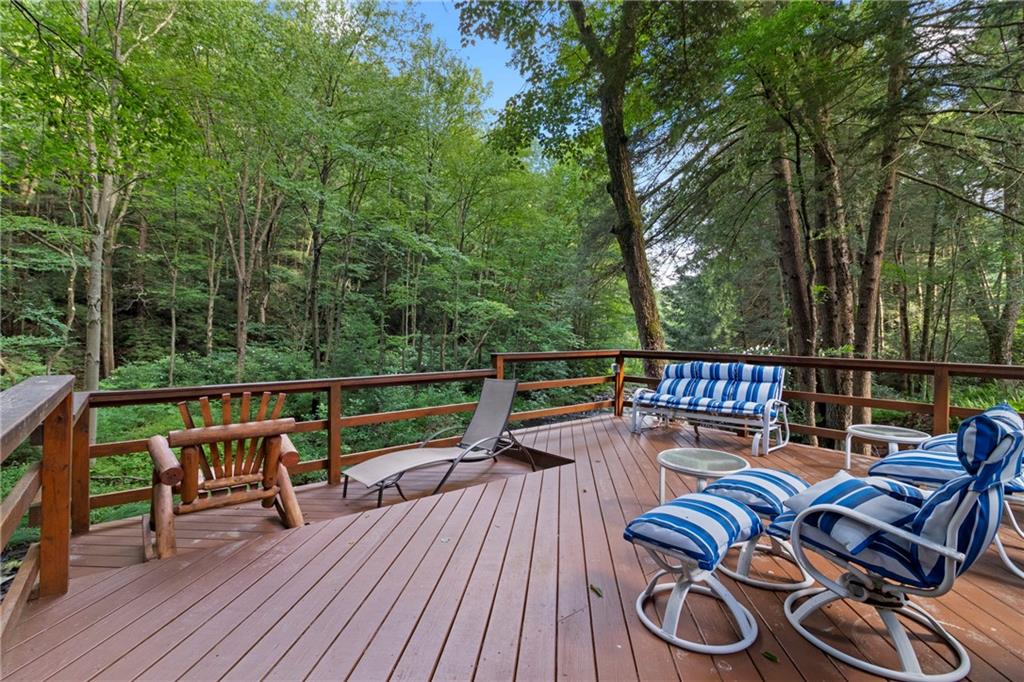 0 Rockton Rockton, PA 15856 - Photo 39 of 50 a view of a chairs and table on the wooden deck