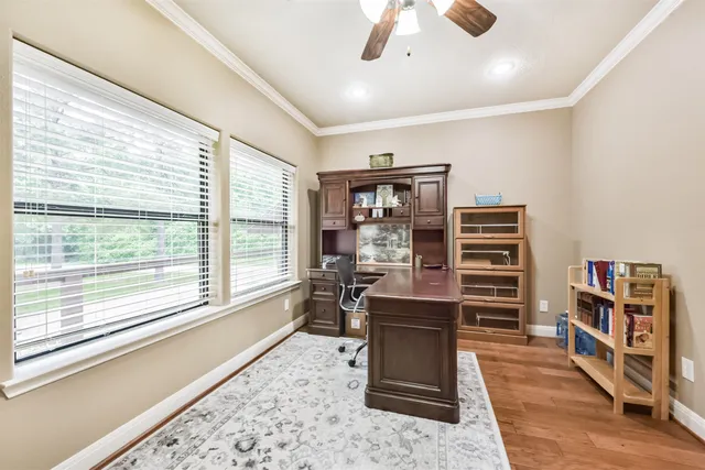 a room with furniture and a window