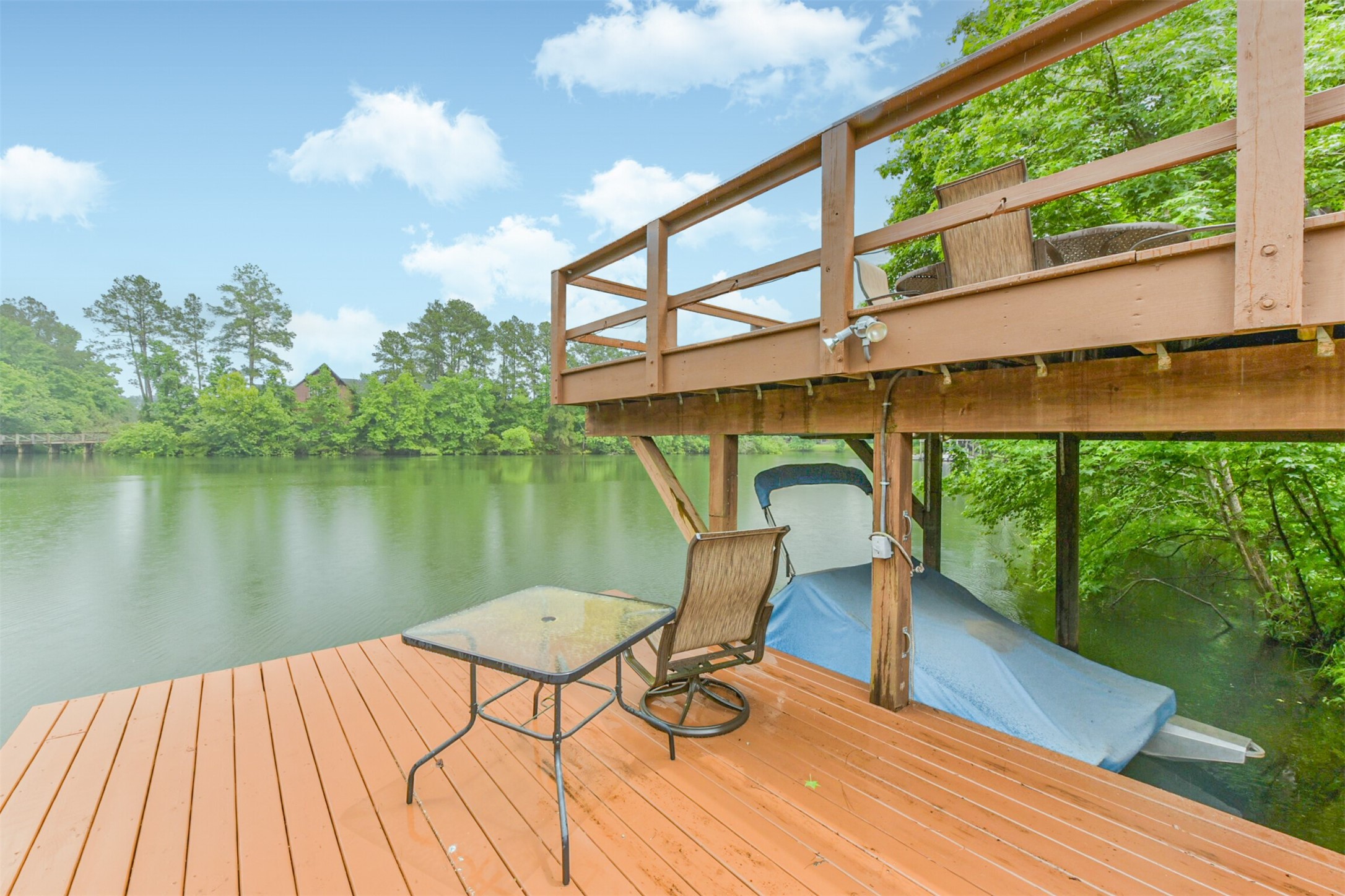 46 Deer Ridge Cleveland, TX 77327 - Photo 34 of 40 a balcony view with a outdoor seating space