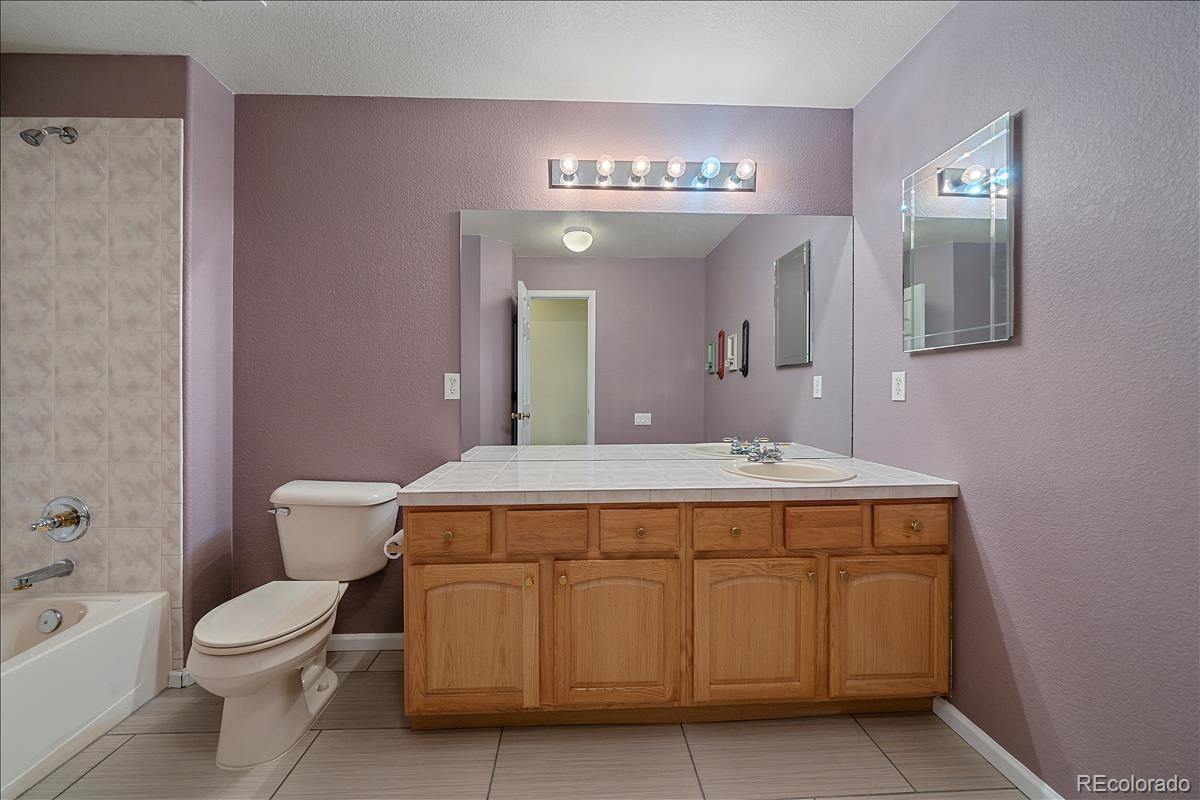 6310 Trailhead Road Highlands Ranch, CO 80130 - Photo 17 of 23 a spacious bathroom with a toilet sink and mirror