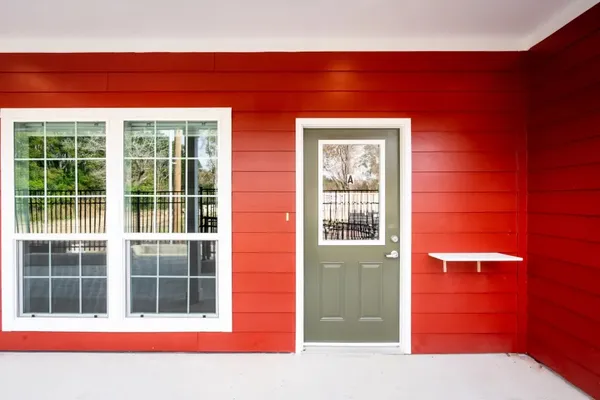a view of front door of house