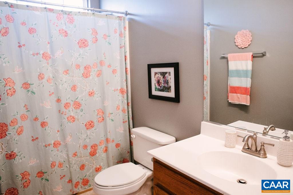 141 Tulip Road Ruckersville, VA 22968 - Photo 33 of 47 a bathroom with a sink toilet and shower curtain