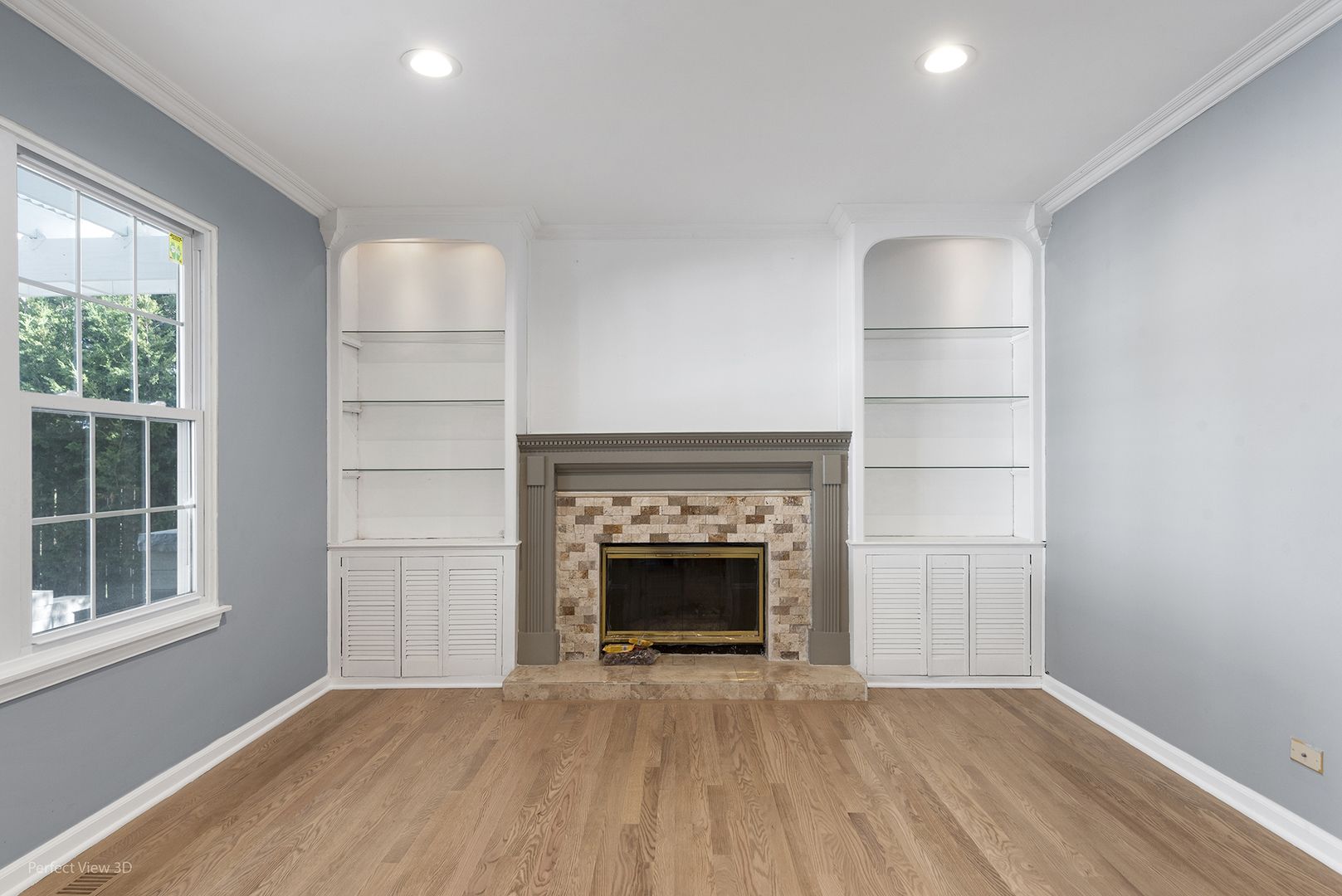 3290 Johnsbury Court Aurora, IL 60504 - Photo 12 of 31 an empty room with windows and fireplace
