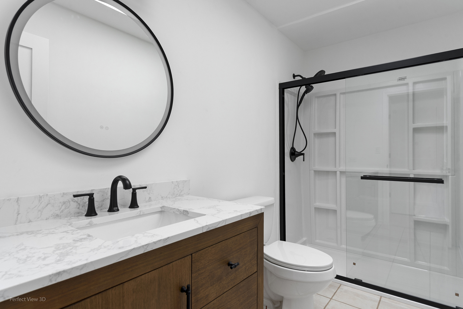 3290 Johnsbury Court Aurora, IL 60504 - Photo 16 of 31 a bathroom with a sink a toilet and a mirror