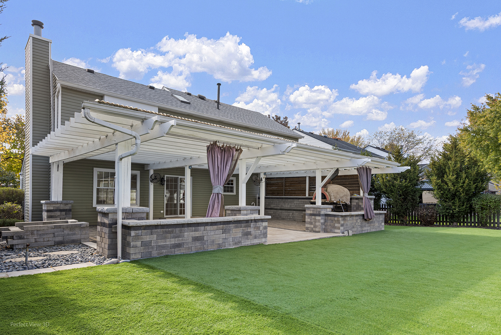 3290 Johnsbury Court Aurora, IL 60504 - Photo 25 of 31 a view of a house with a backyard porch and sitting area