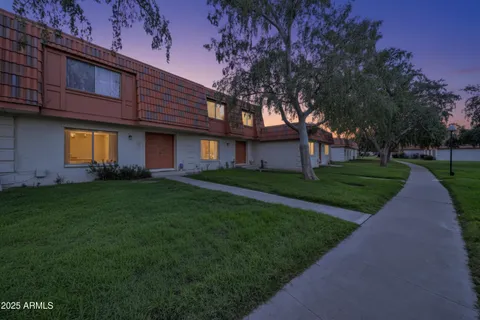 a view of an outdoor space with seating area