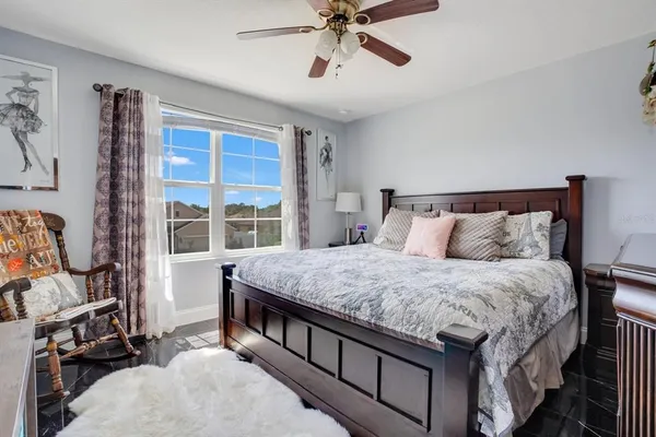 a aerial view of a house