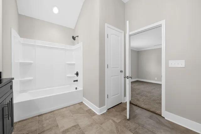 a view of a hallway with entryway