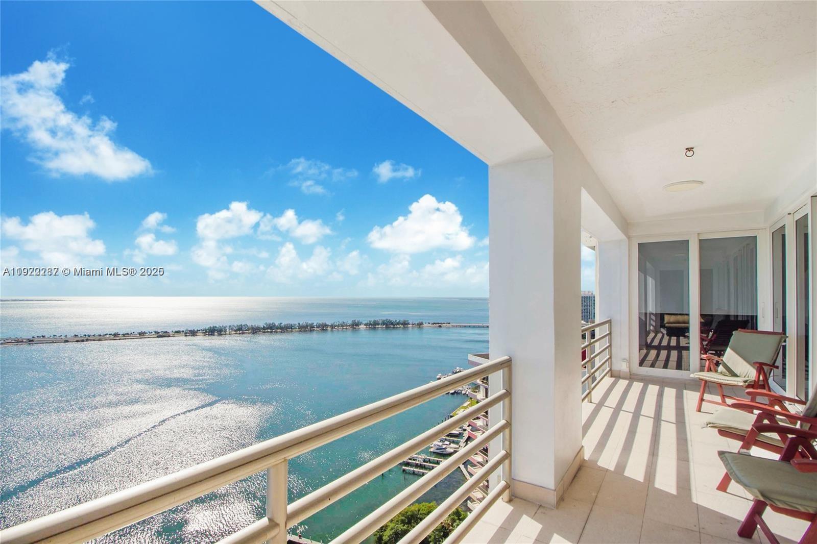 1541 Brickell Avenue, Unit A3902 Miami, FL 33129 - Photo 4 of 24 a view of balcony with lake view and ocean view