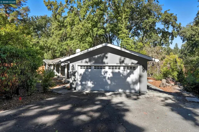 a house with trees in the background