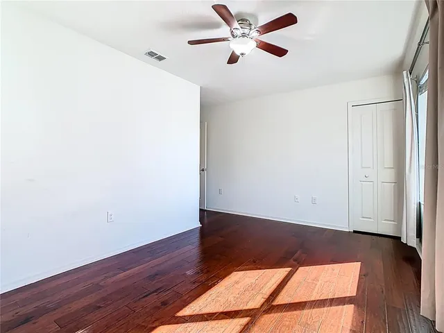 a view of small space with racks on the wall