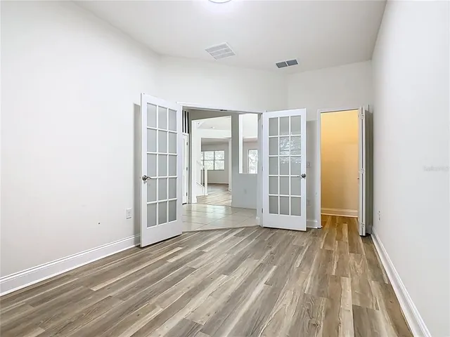 a view of a livingroom with a chandelier