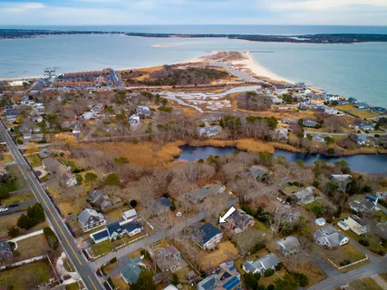 an aerial view of multiple house