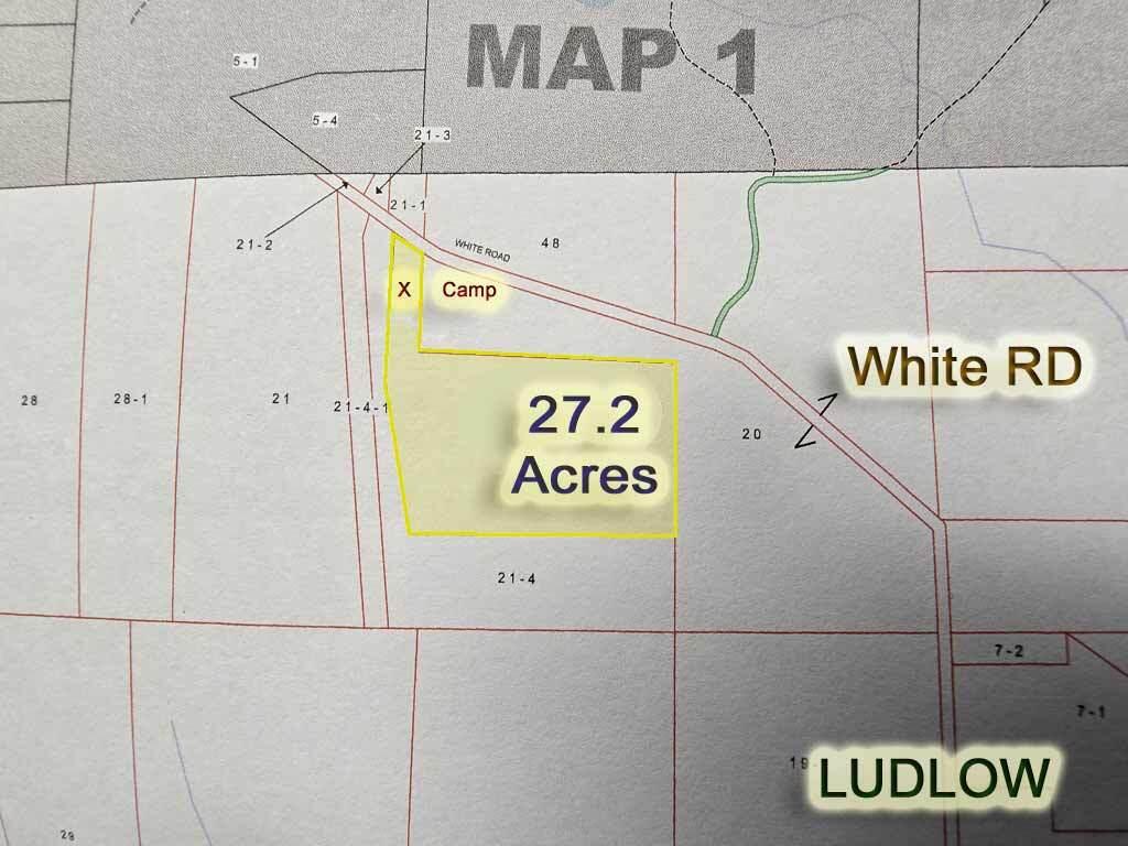 276 White Road Ludlow, ME 04730 - Photo 3 of 15 land-cabin-ludlow-me-map