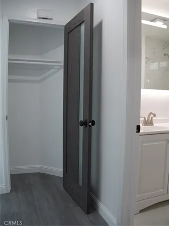 a view of a closet area