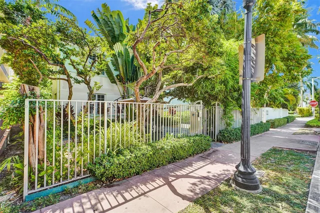 a view of a pathway of a garden