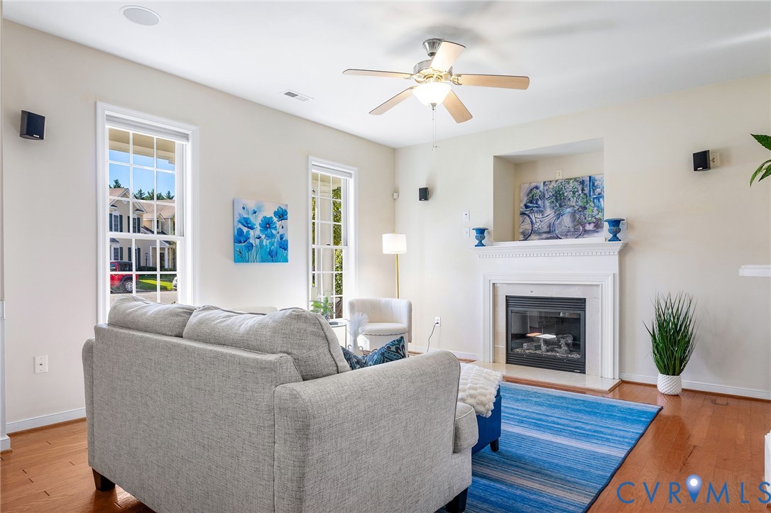 13532 Baycraft Terrace Midlothian, VA 23112 - Photo 7 of 28 a living room with furniture and a fireplace