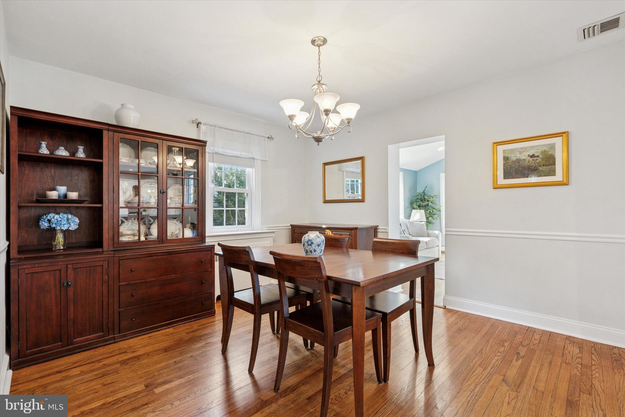 141 Friendship Road Drexel Hill, PA 19026 - Photo 7 of 34 a view of a dining room with furniture wooden floor and chandelier