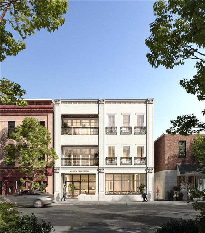 a view of a city from a building