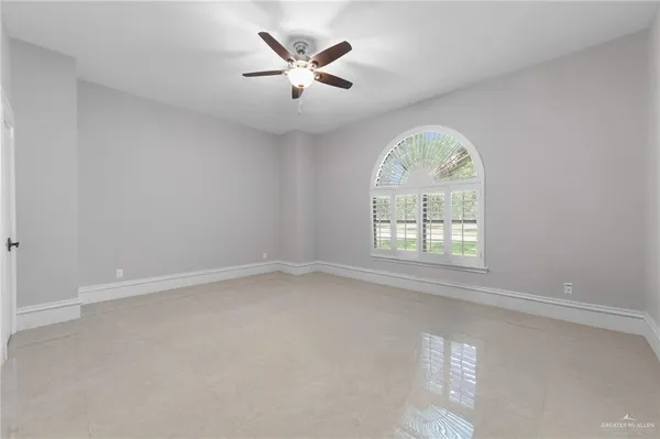 an empty room with a window