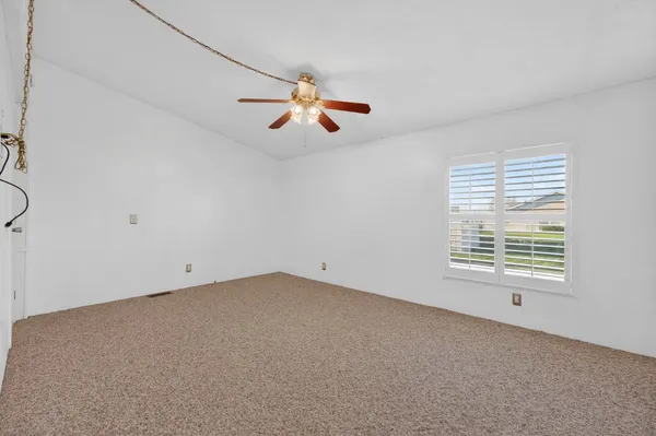 an empty room with a window