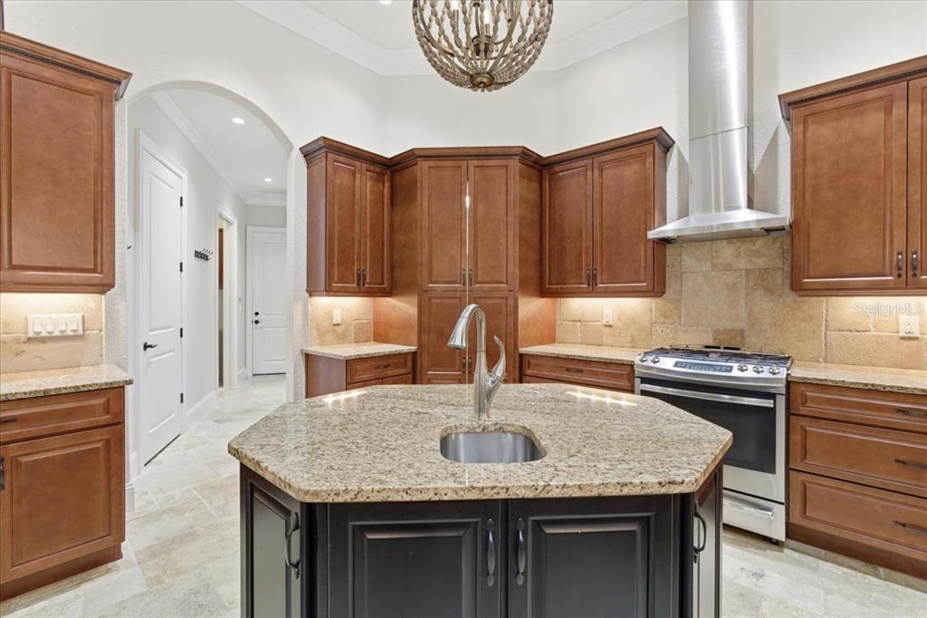 7 Spanish Moss Court Palm Coast, FL 32137 - Photo 16 of 66 a kitchen with granite countertop a sink and a stove