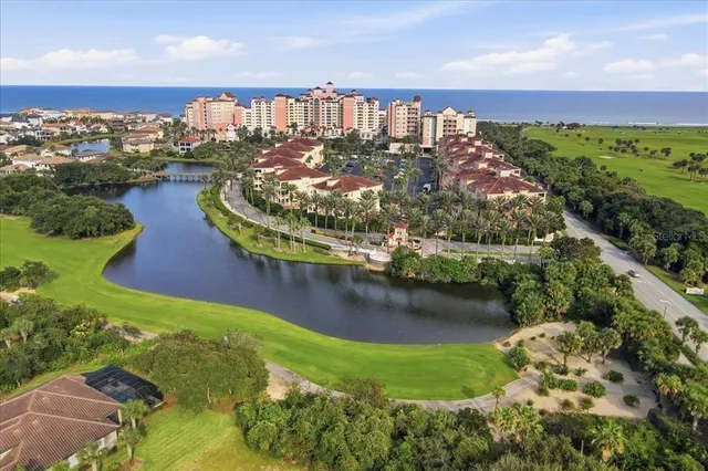 a view of a swimming pool with a lake view