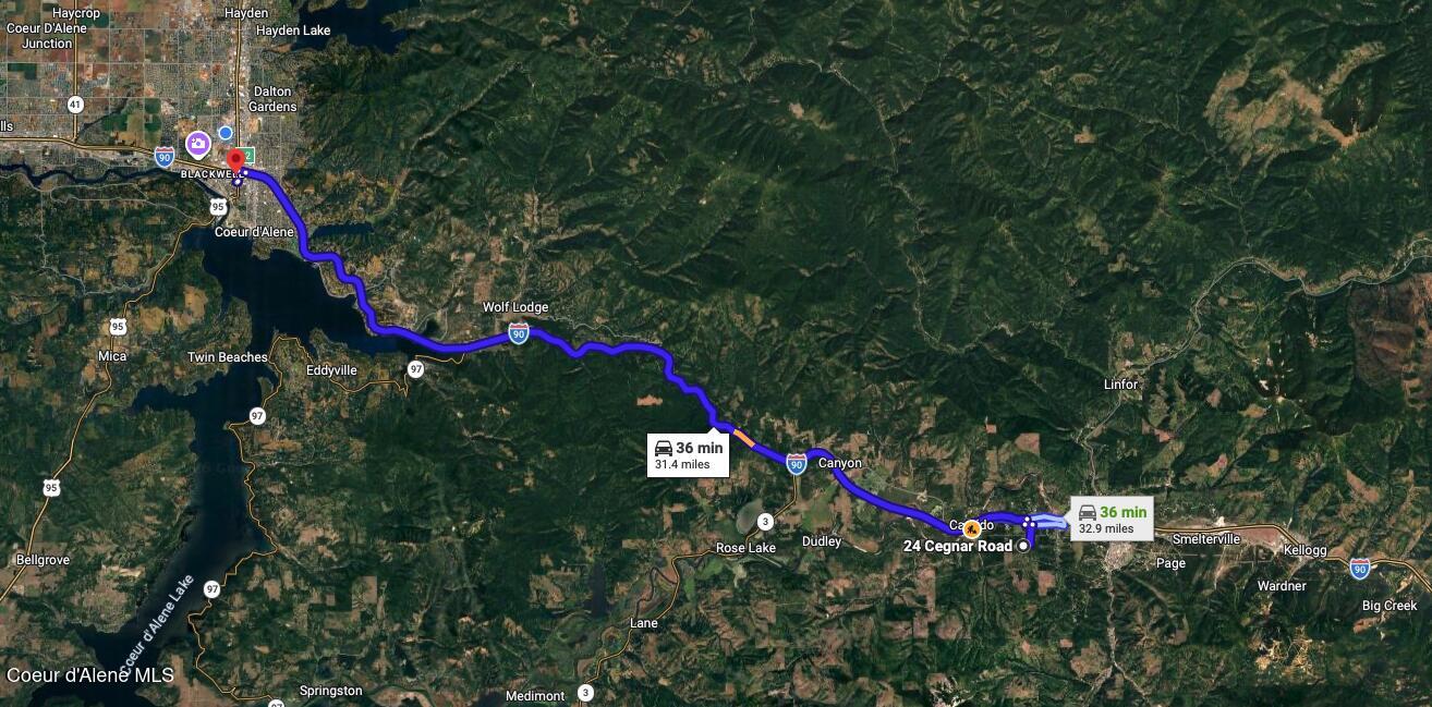 24 Cegnar Road Kingston, ID 83839 - Photo 85 of 86 Distance to Kootenai Health