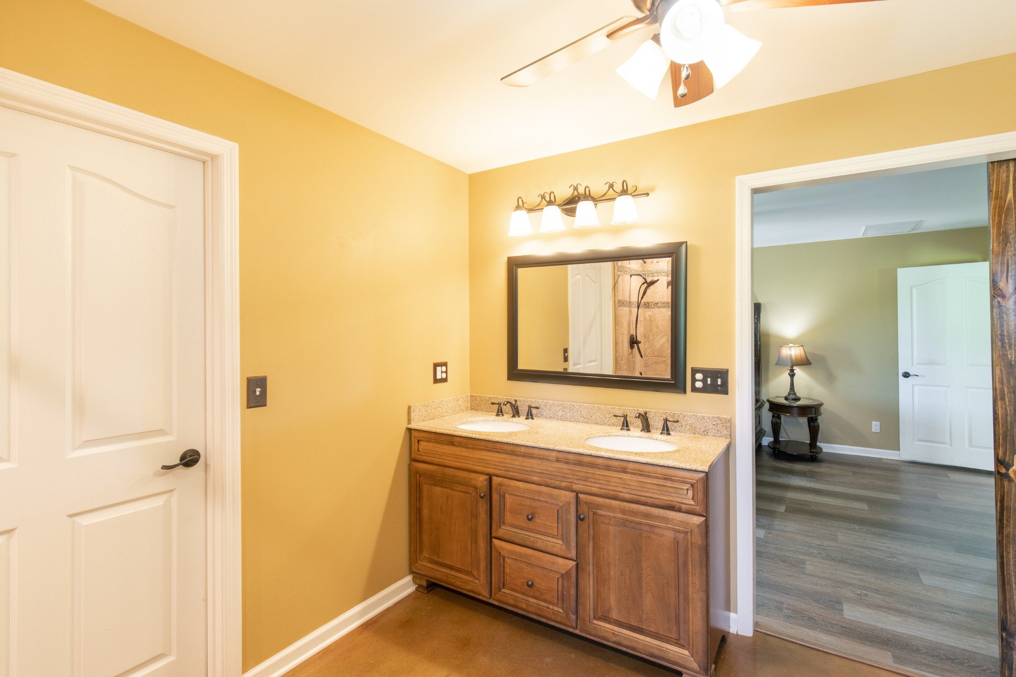 6022 Wayman Dunn Road Springfield, TN 37172 - Photo 19 of 35 a bathroom with a double vanity sink and a mirror