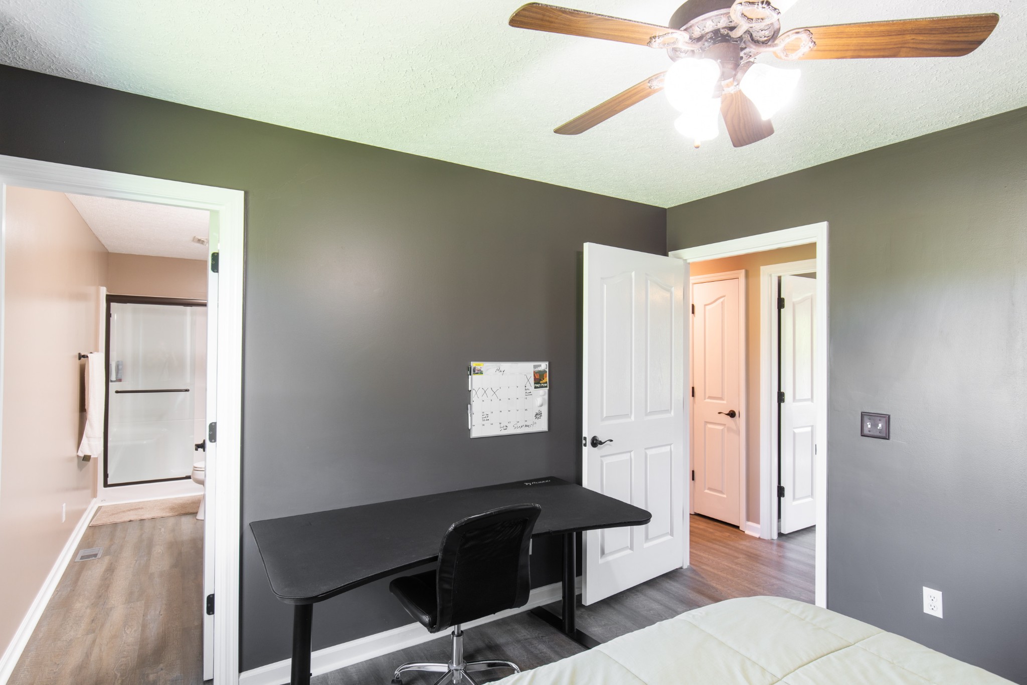 6022 Wayman Dunn Road Springfield, TN 37172 - Photo 26 of 35 a view of a workspace with furniture and chandelier fan