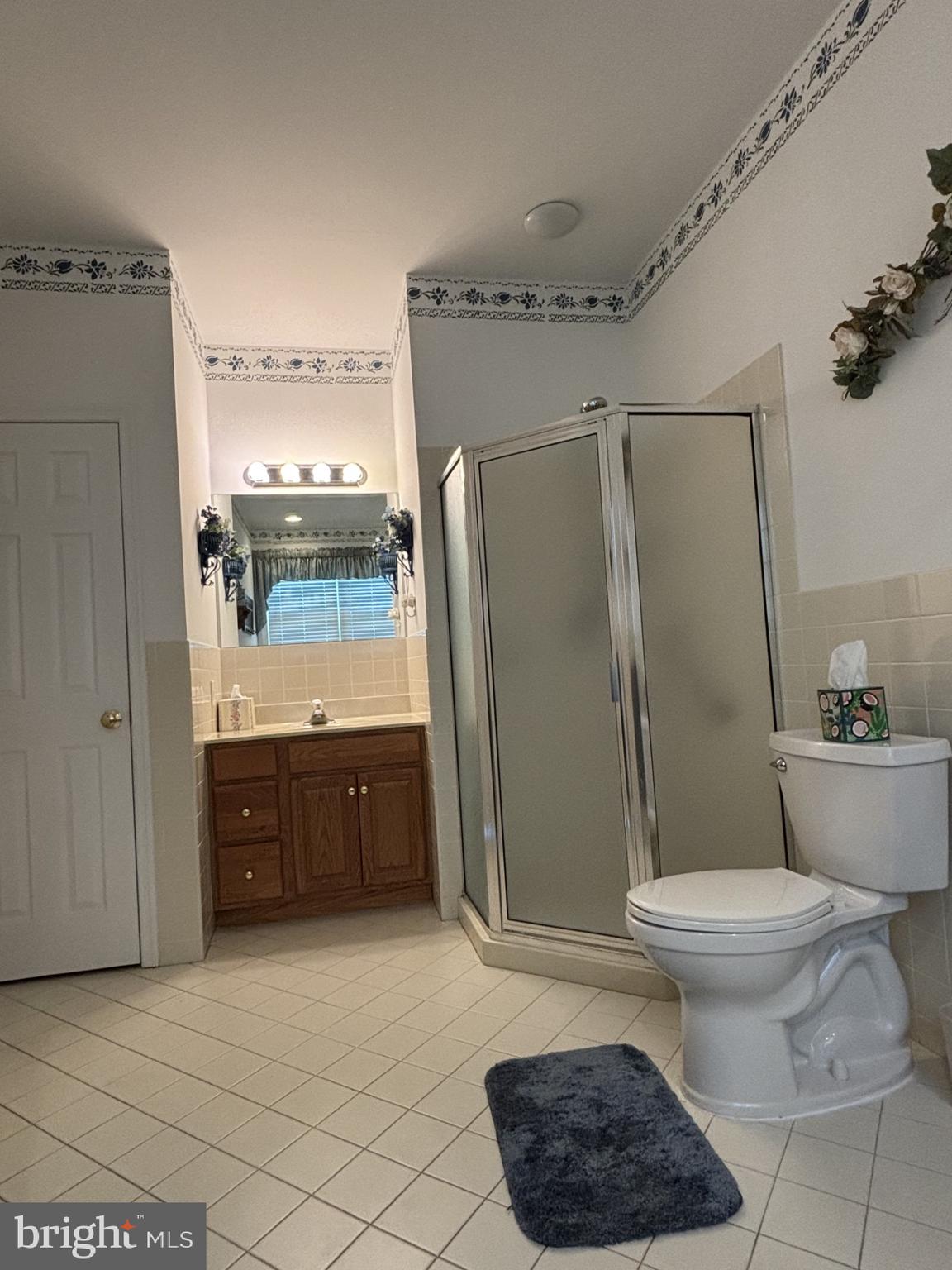 4848 Shepherd Street Brookhaven, PA 19015 - Photo 14 of 41 master bath stall shower tile floor + linen closet