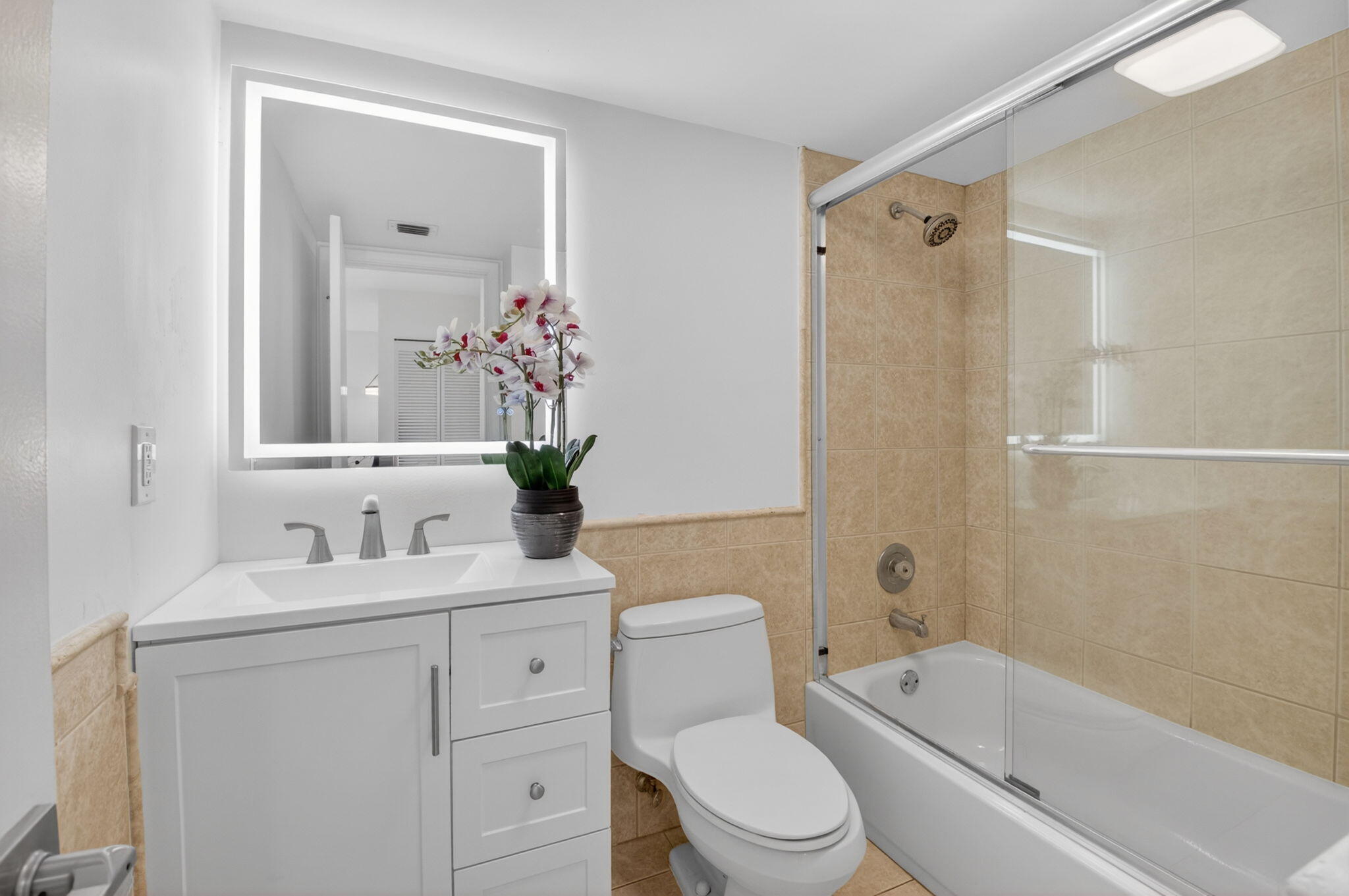 3708 Bridgewood Drive Boca Raton, FL 33434 - Photo 26 of 37 a bathroom with a sink toilet tub and shower